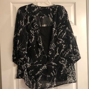 Sheer Black Floral Top